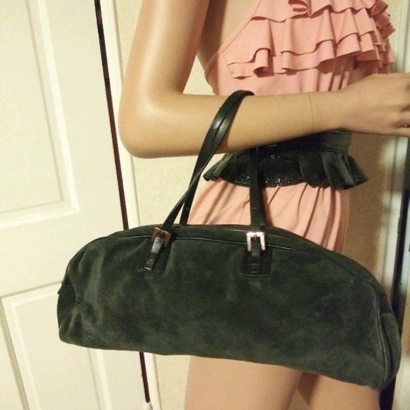 Fendi black suede and leather with rose gold hardware bag. Great condition. - Picture 1 of 8